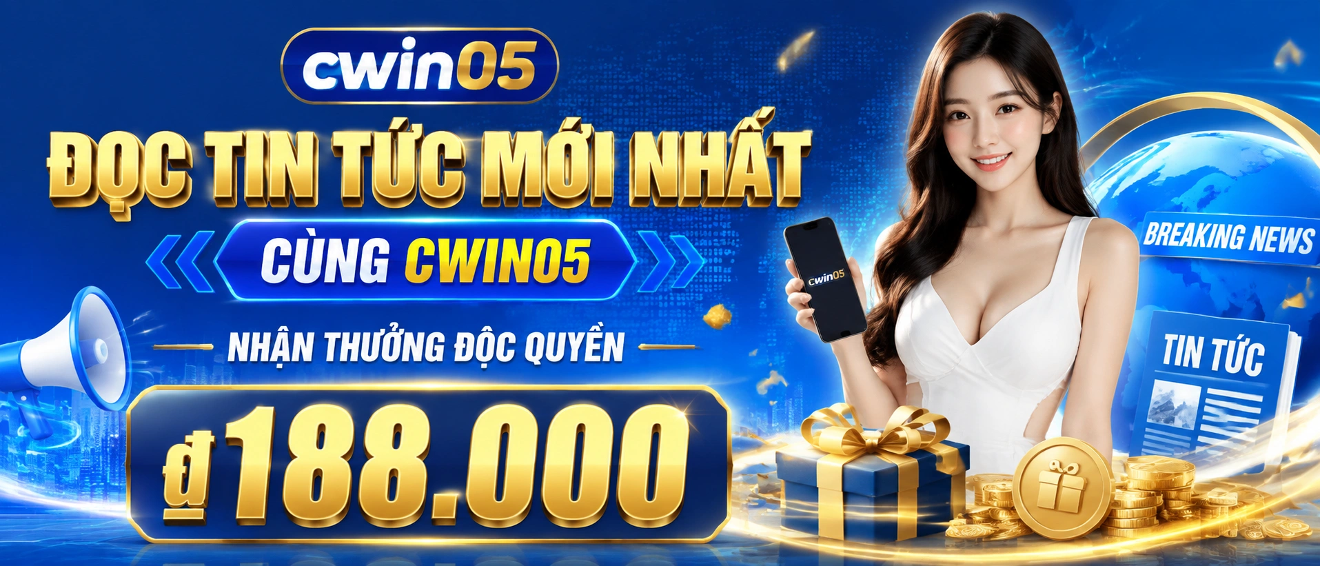Khung tin khuyến mãi và thông báo ưu đãi của CWIN05